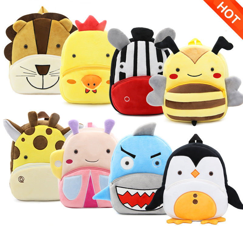 Cartoon Animal Plush Backpack for Kids