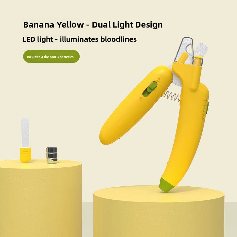 LED Pet Nail Clippers with Anti-Splash Design