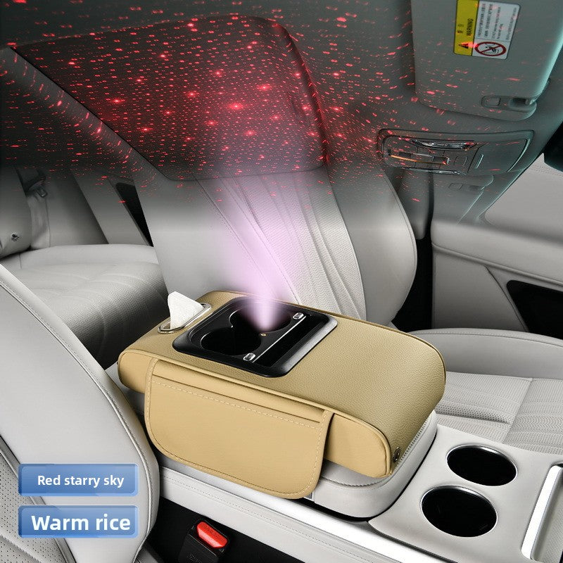 Multifunctional Car Armrest Storage Organizer with Charging