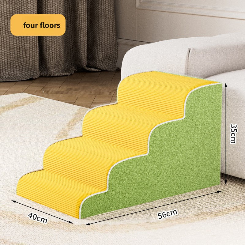 Pet Stairs for Small Dogs and Cats Non-slip Removable Washable Multi-layer Pet Ladder for Bed Sofa