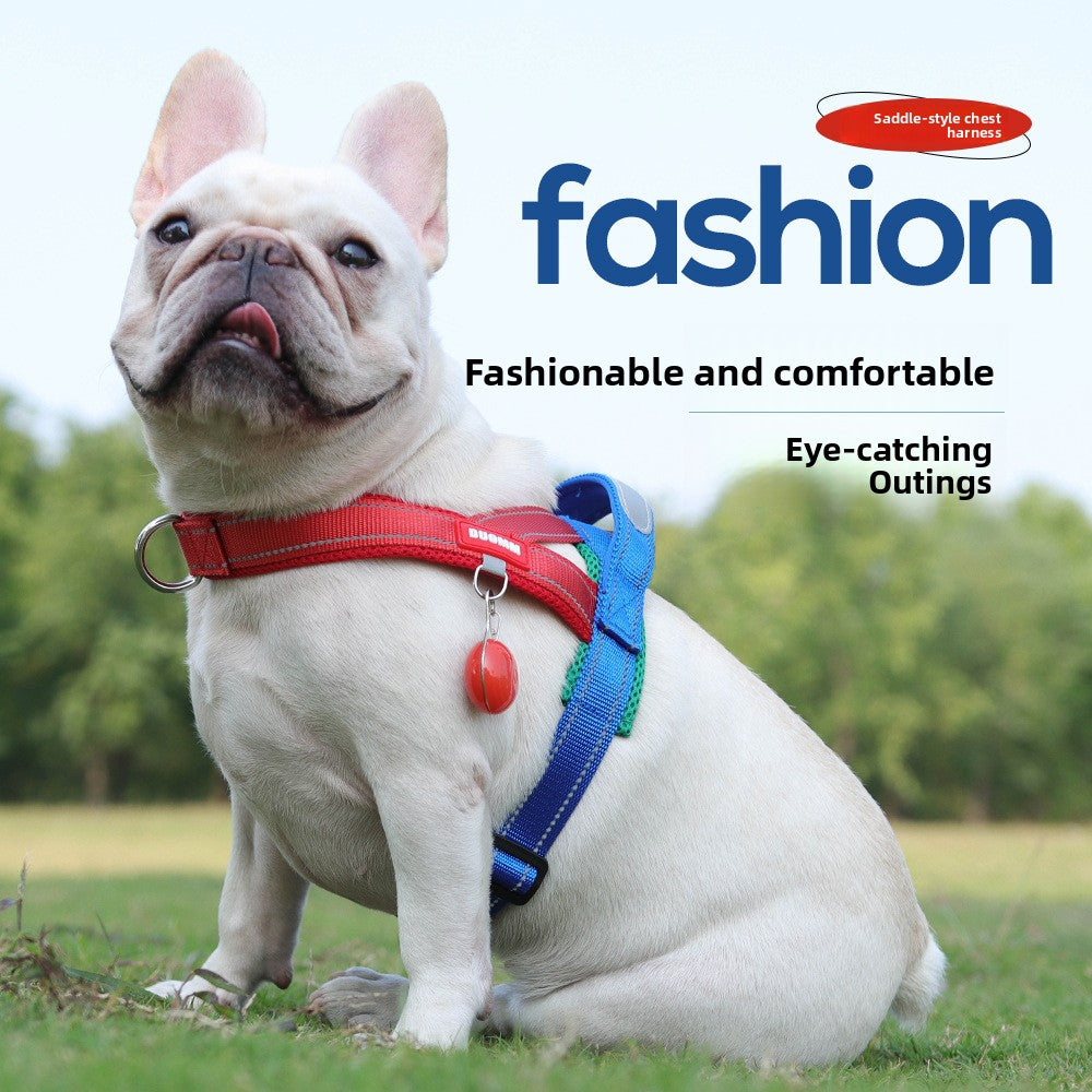 Reflective Adjustable Dog Harness with Leash Option