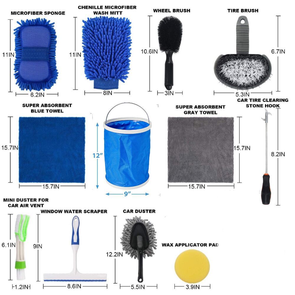 15-Piece Car Wash Cleaning Tool Set