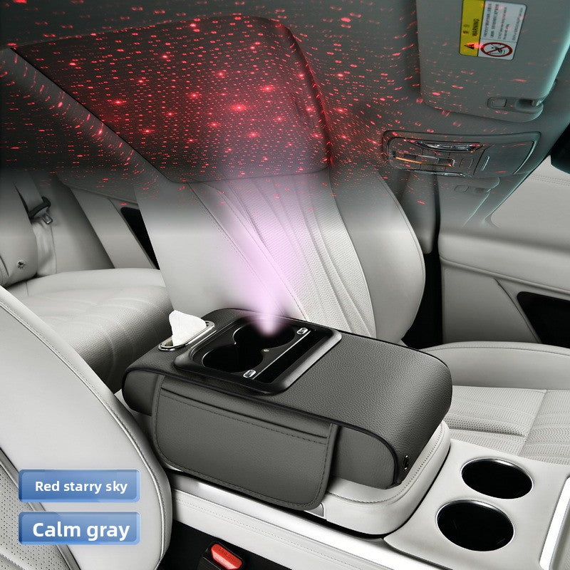 Multifunctional Car Armrest Storage Organizer with Charging