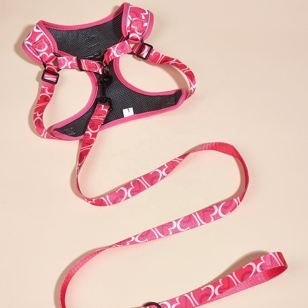 Adjustable Pet Chest Harness Leash Set