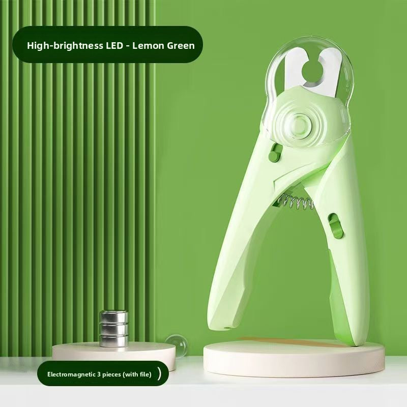 LED Pet Nail Clippers with Anti-Splash Design