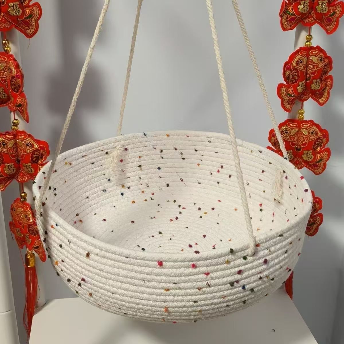 Pure hand woven cat balcony hammock nest hanging swing