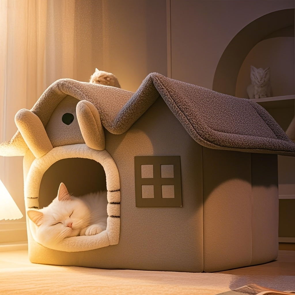 Classic Soft Cat House Bed for Small Pets