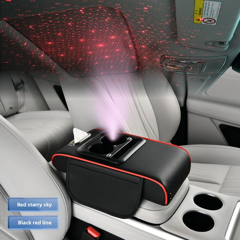 Multifunctional Car Armrest Storage Organizer with Charging