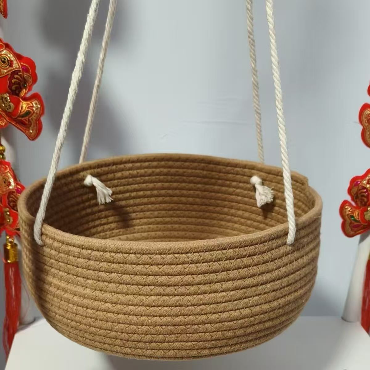 Pure hand woven cat balcony hammock nest hanging swing