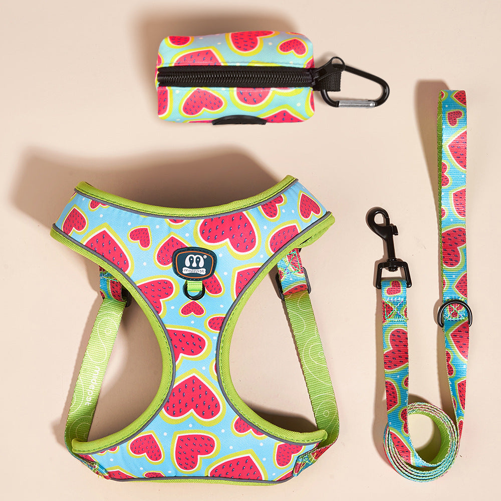 Adjustable Pet Chest Harness Leash Set
