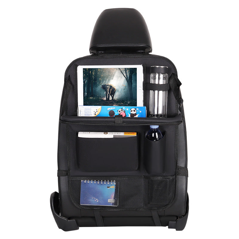 Multifunctional Car Rear Seat Organizer with Trash Can and Cup Holder