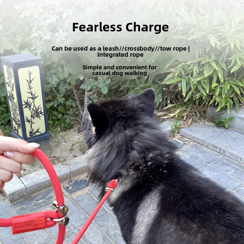 Dog traction rope multi-function dog walking rope