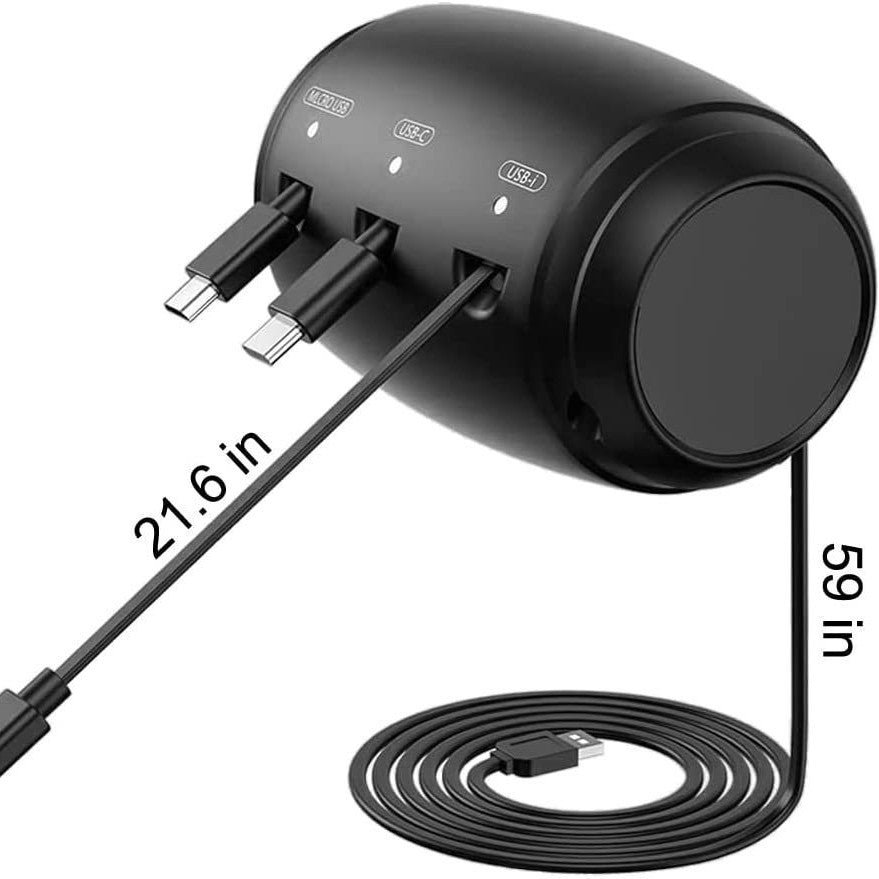 Retractable Triple Port Car Charger