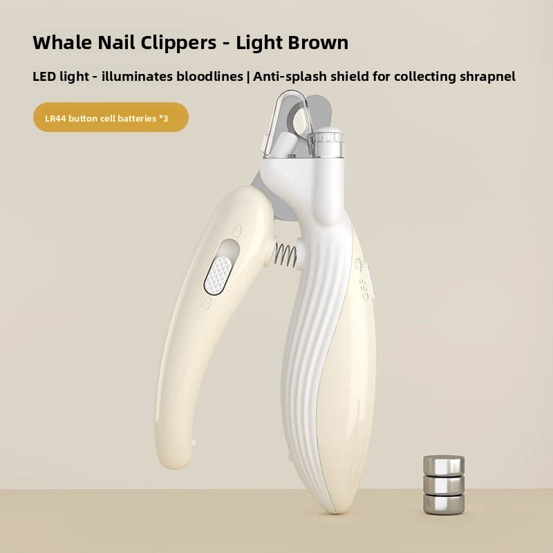 LED Pet Nail Clippers with Anti-Splash Design