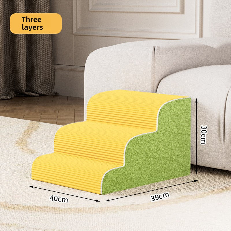 Pet Stairs for Small Dogs and Cats Non-slip Removable Washable Multi-layer Pet Ladder for Bed Sofa