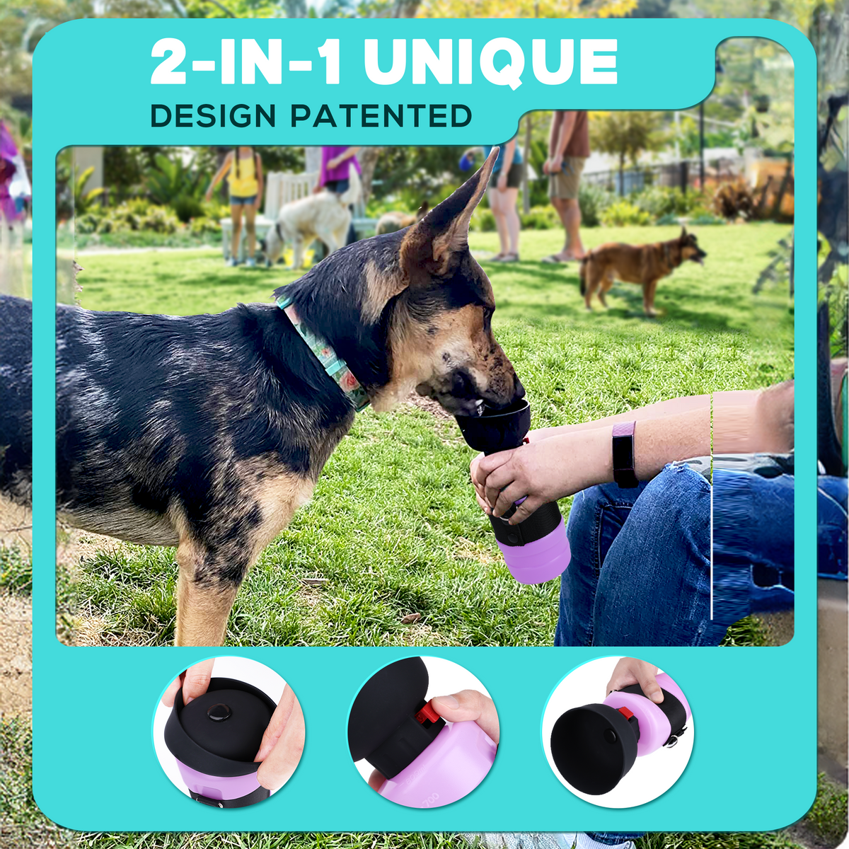 28oz Portable Dog Water Bottle Dispenser-3Gen