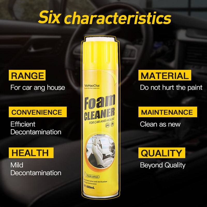 Multifunctional Foam Cleaner Car Interior Cleaning Agent Home Leather Stain Remover 650ml