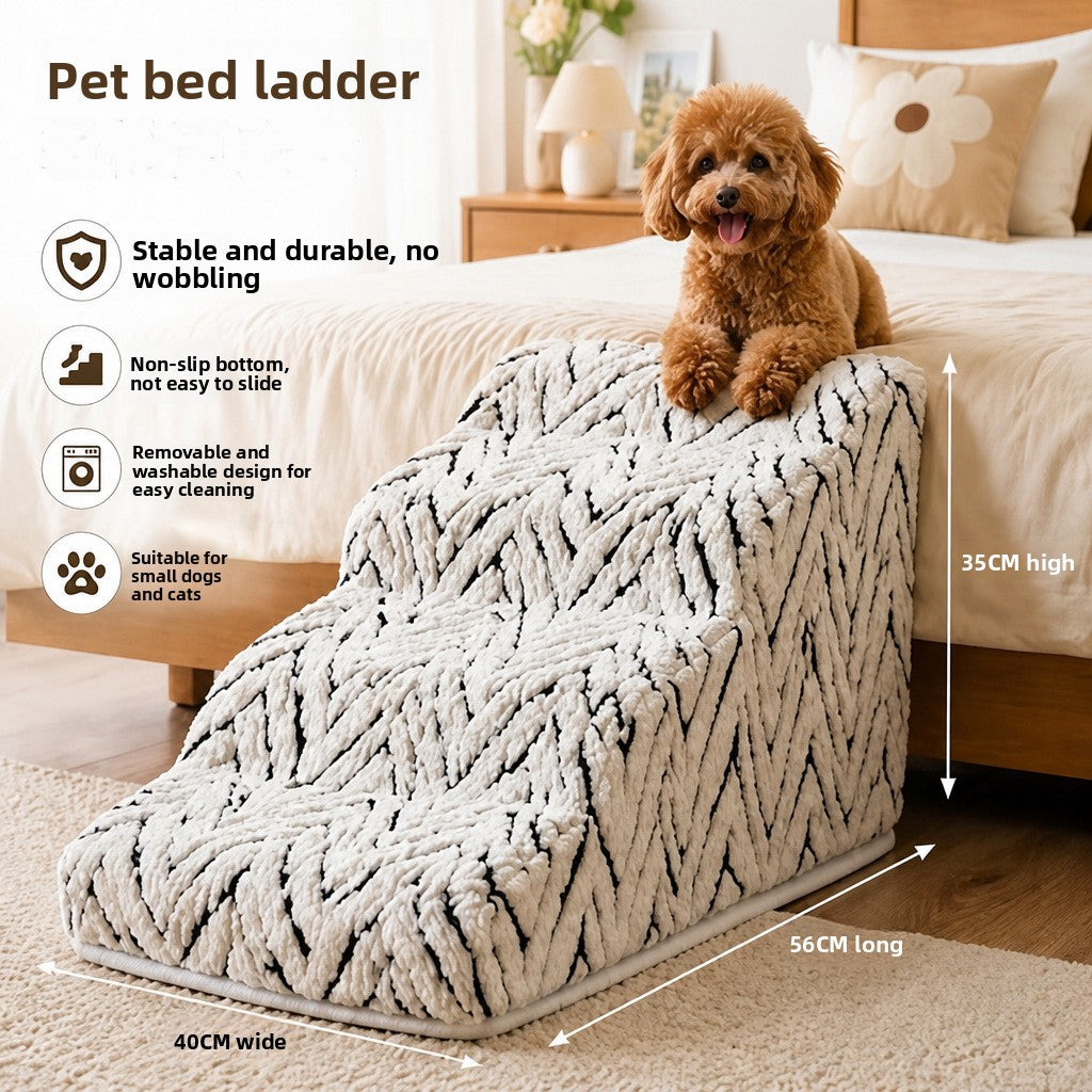 Pet Stairs for Small Dogs and Cats Non-slip Removable Washable Multi-layer Pet Ladder for Bed Sofa