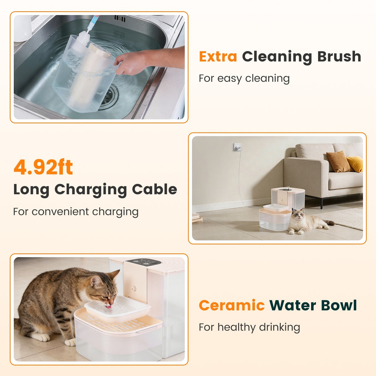 Smart Automatic Pet Water Dispenser, Automatic Pet Water Dispenser with Dual Tank,Dual Tank Filtration 4.5L Cordless Water Fountain with Remote Control for Pets