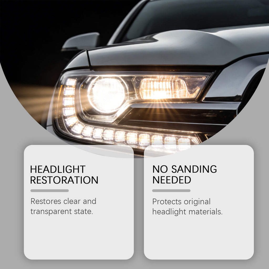 Car Headlight Refurbishment Cleaning Brightening Kit