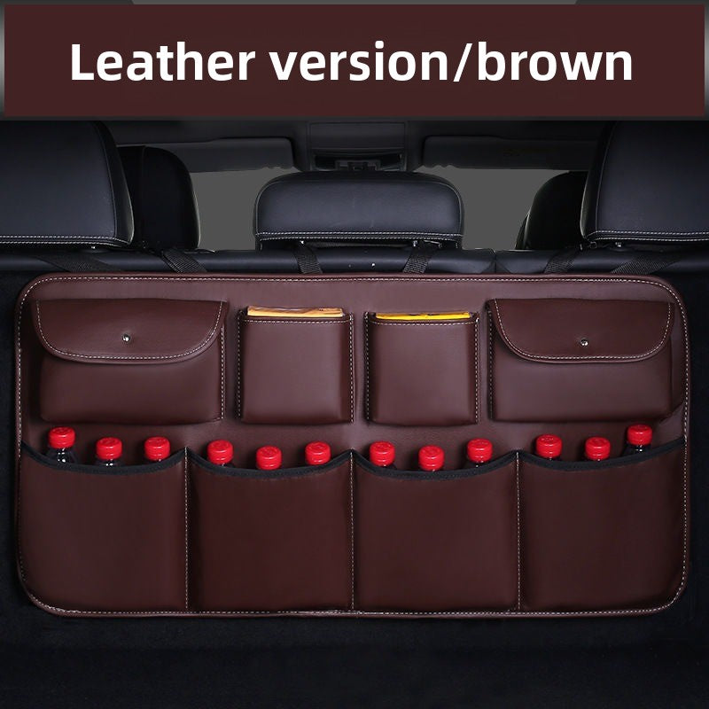 Leather Car Storage Box and Organizer Bag