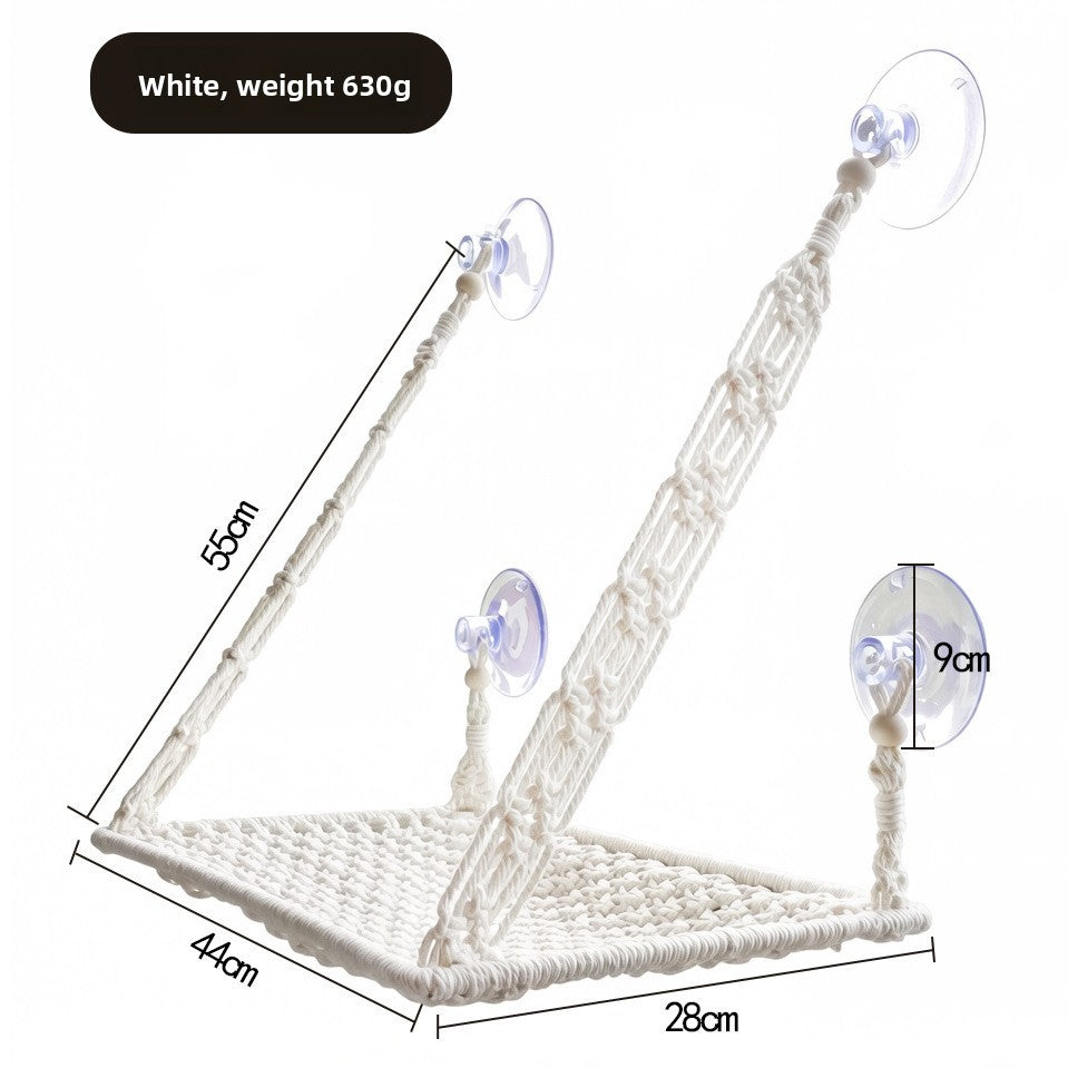Handmade woven cat hammock