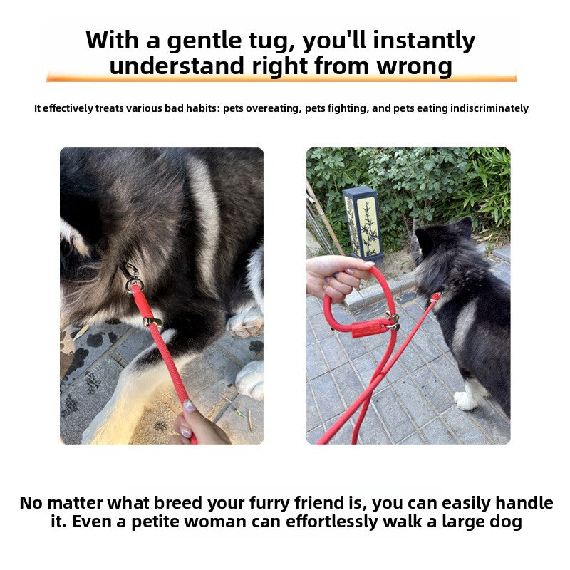 Dog traction rope multi-function dog walking rope