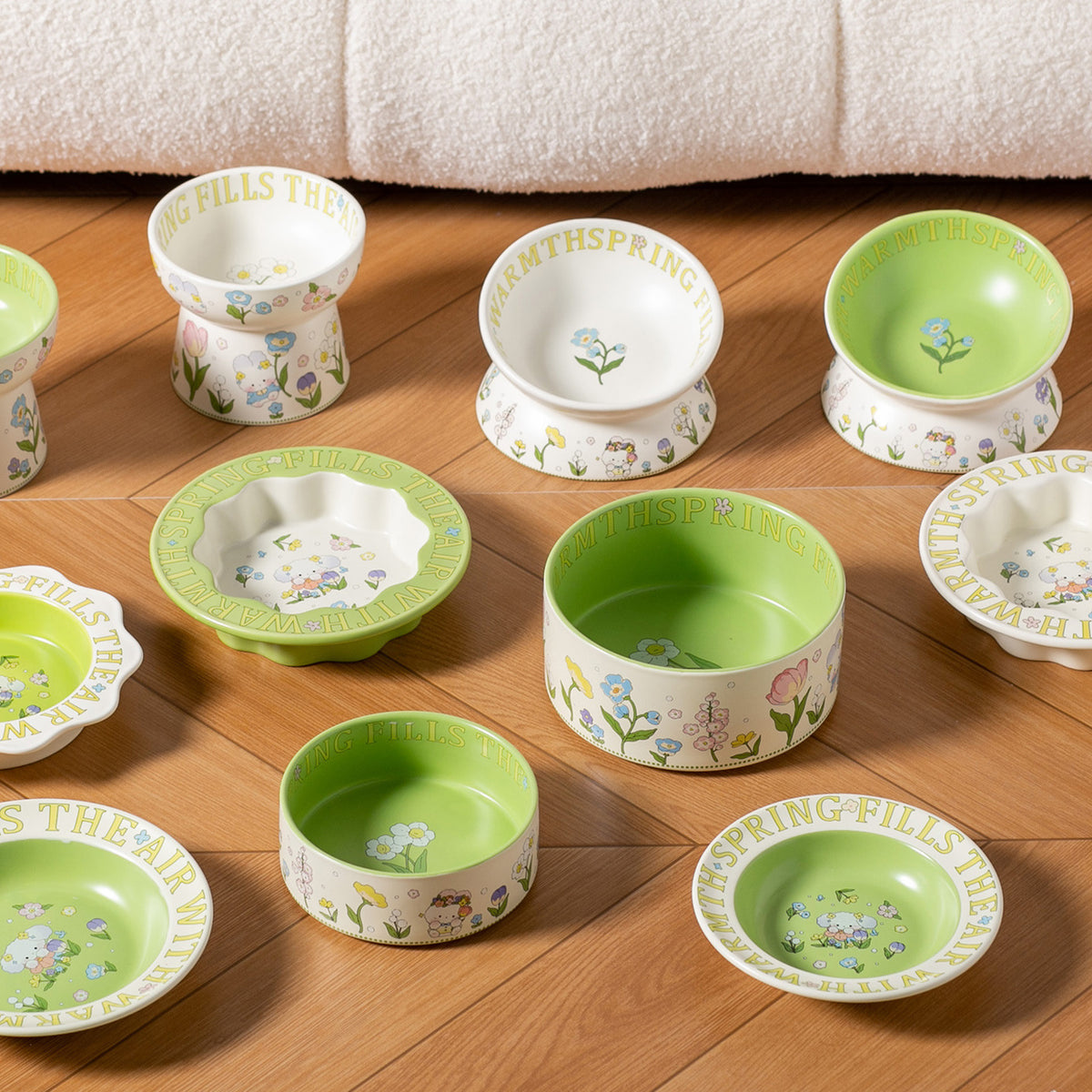 Ceramic Pet Food Bowl with Anti-Spill Design