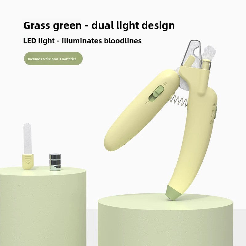 LED Pet Nail Clippers with Anti-Splash Design