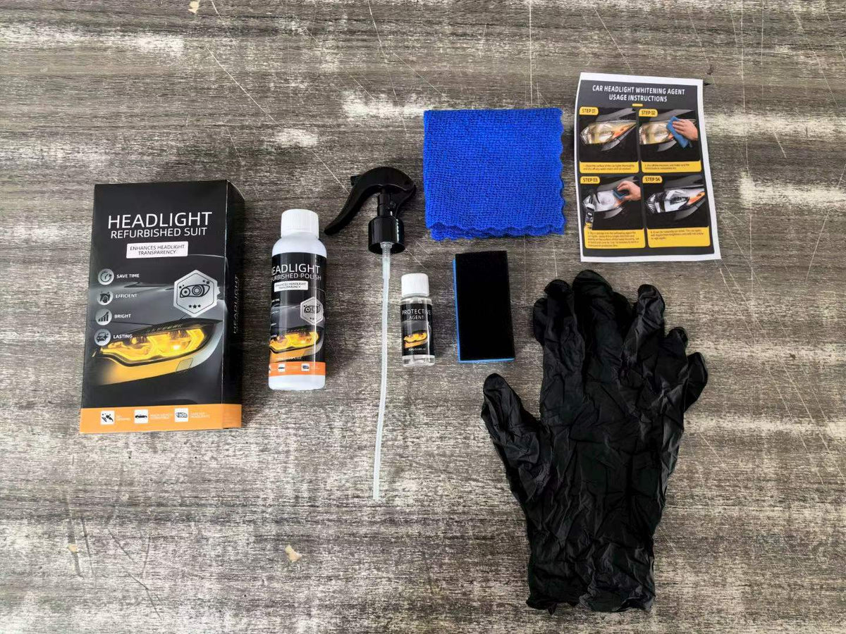 Car Headlight Refurbishment Cleaning Brightening Kit