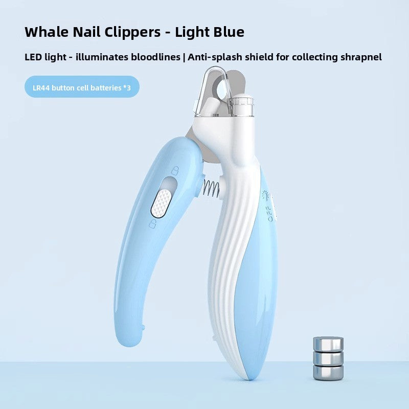 LED Pet Nail Clippers with Anti-Splash Design