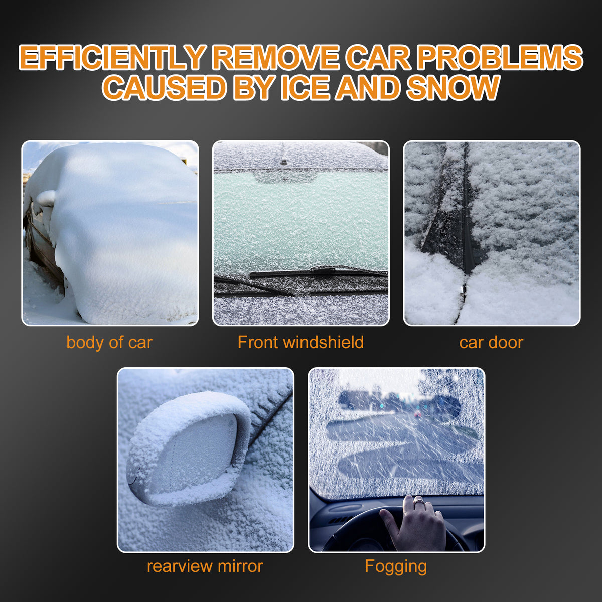 Electromagnetic Heating Snow Removal Device, Car Glass Snow Removal Defrosting Portable Car Deicing Instrument