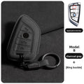 Suede Leather Car Key Cover