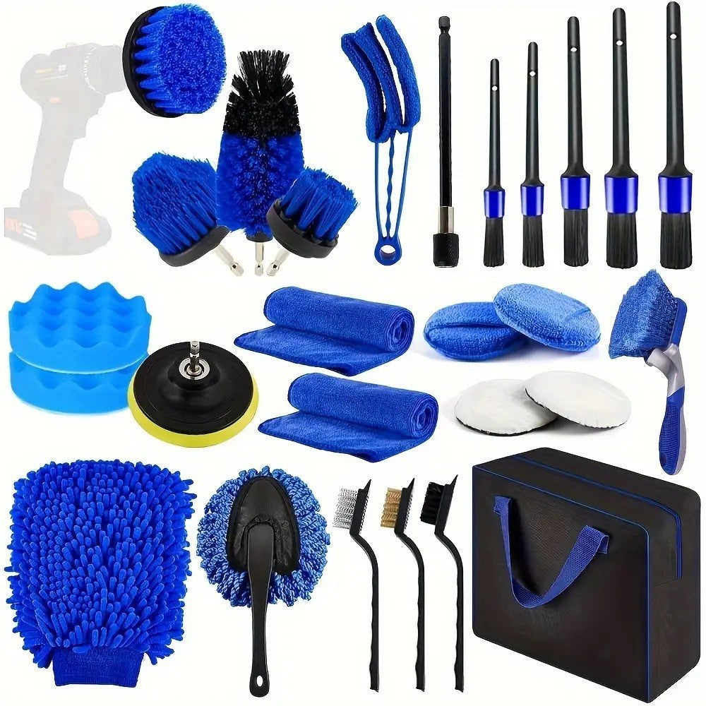 Electric Drill Cleaning Brush Set for Car and Household Surfaces