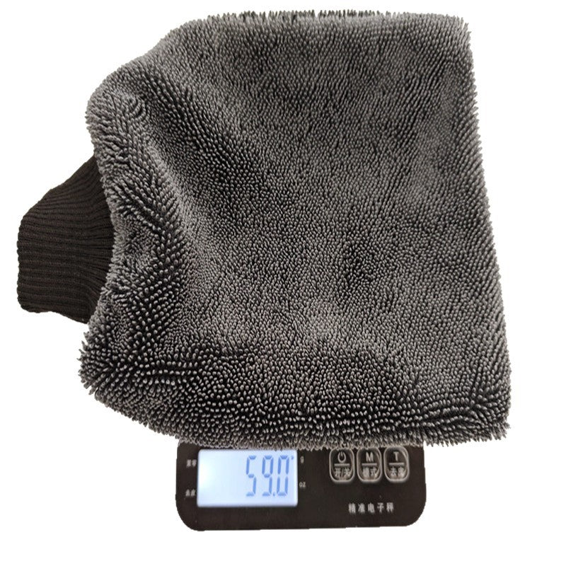 Double-Sided Twisted Fabric Car Cleaning Gloves