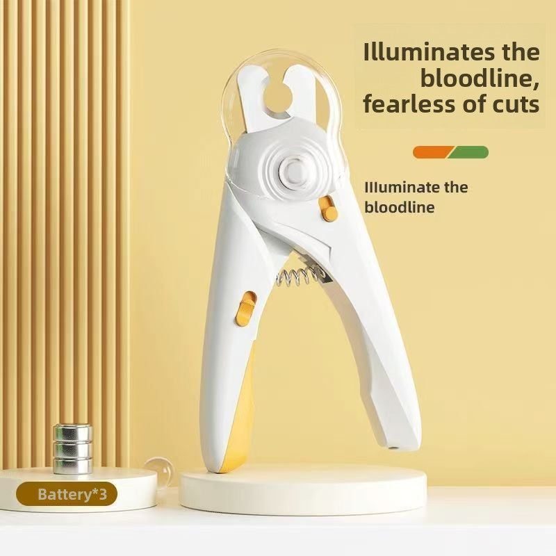 LED Pet Nail Clippers with Anti-Splash Design