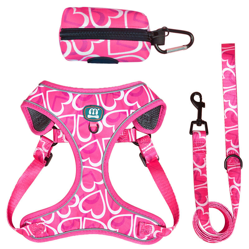 Adjustable Pet Chest Harness Leash Set