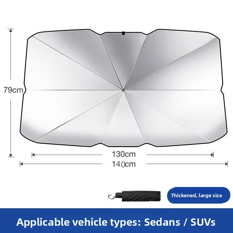 Car Sunshade with Pull Ring