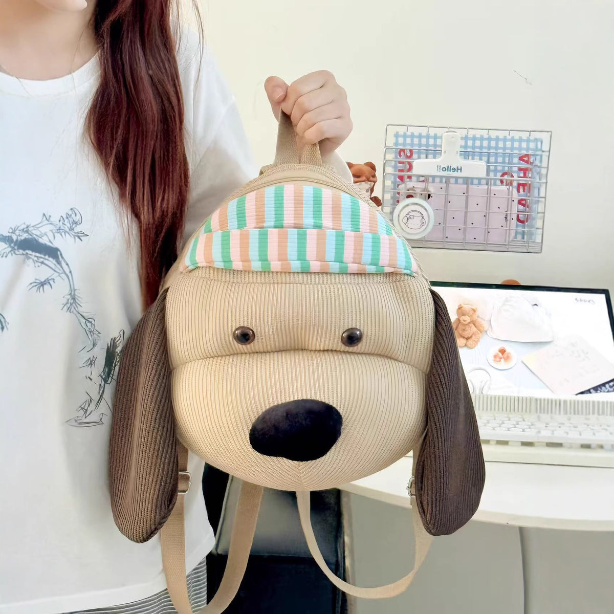 Cute Puppy Plush Backpack for Kids