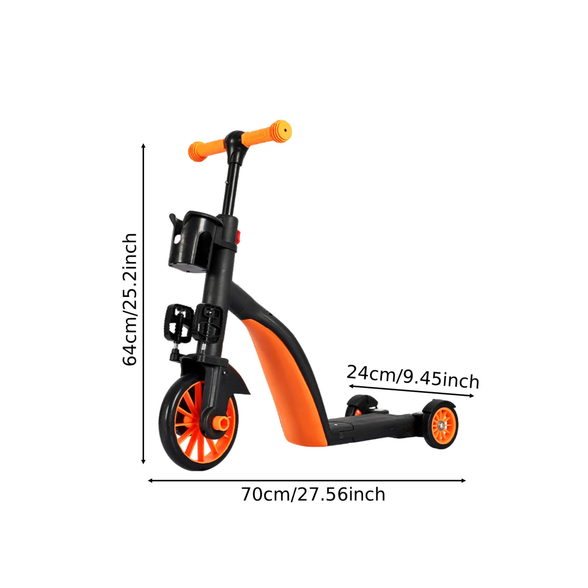 3 in 1 Kid Scooter Kick Scooter Compact Exercise 3 Wheels Adjustable Height Tricycle Balance Bike Sport Toy Children’s Day Gift
