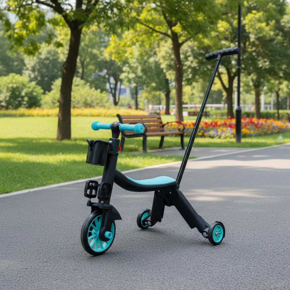 3 in 1 Kid Scooter Kick Scooter Compact Exercise 3 Wheels Adjustable Height Tricycle Balance Bike Sport Toy Children’s Day Gift