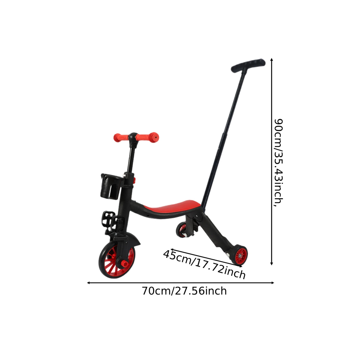 3 in 1 Kid Scooter Kick Scooter Compact Exercise 3 Wheels Adjustable Height Tricycle Balance Bike Sport Toy Children’s Day Gift