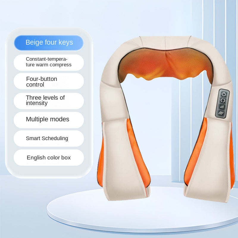 Multi functional car home electric shoulder neck waist and shawl massager