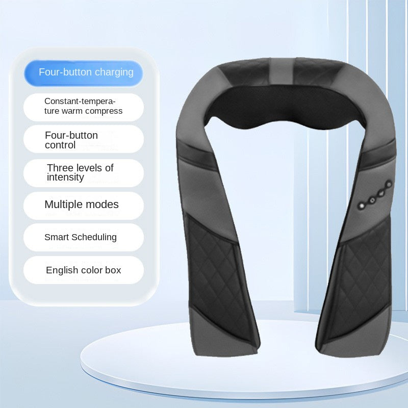 Multi functional car home electric shoulder neck waist and shawl massager