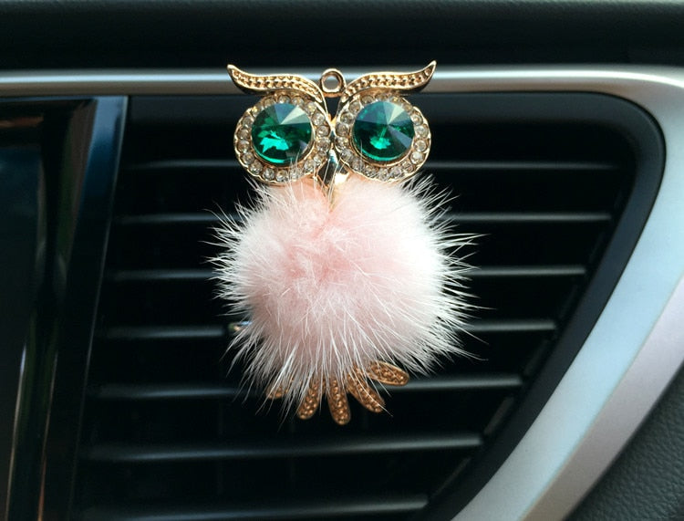 1Pcs Crystal Owl Car Air Freshener Auto Outlet Perfume Clip Interior Accessories Car-styling Vent Solid Fragrance Diffuser