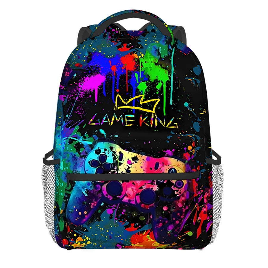 Best Gifts for Boys and Girls Waterproof 3D Cartoon Game Controller Backpack Fashion School Backpack for Children