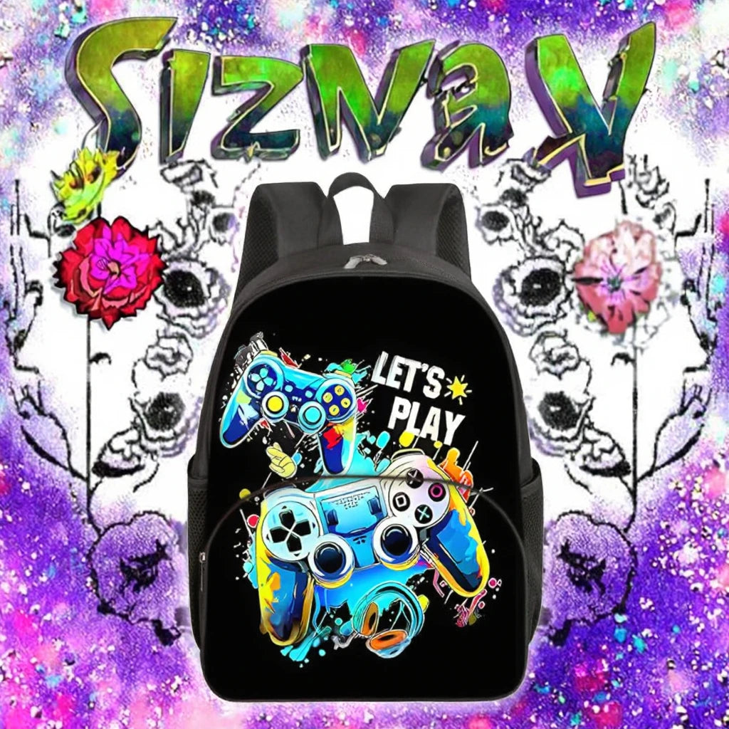 Best Gifts for Boys Girls Fashionable Three-Piece Set 3D Cartoon Waterproof School Backpack with Zipper Closure for Children