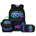 Best Gifts for Boys Girls Fashionable Three-Piece Set 3D Cartoon Waterproof School Backpack with Zipper Closure for Children