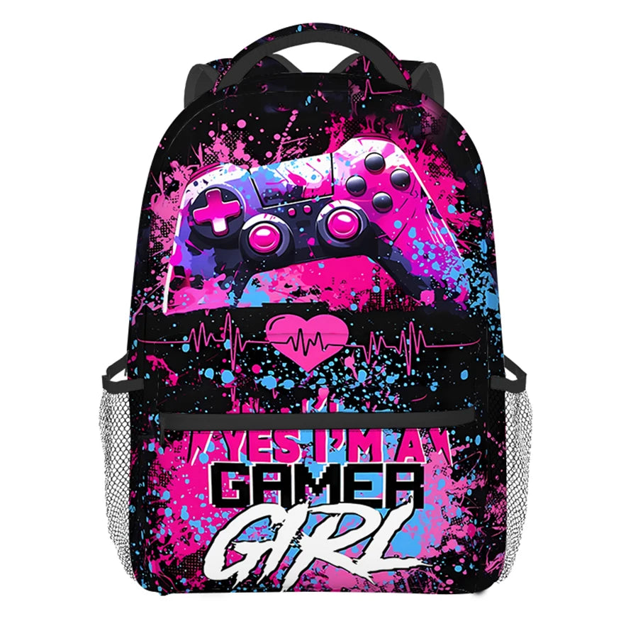Best Gifts for Boys and Girls Waterproof 3D Cartoon Game Controller Backpack Fashion School Backpack for Children