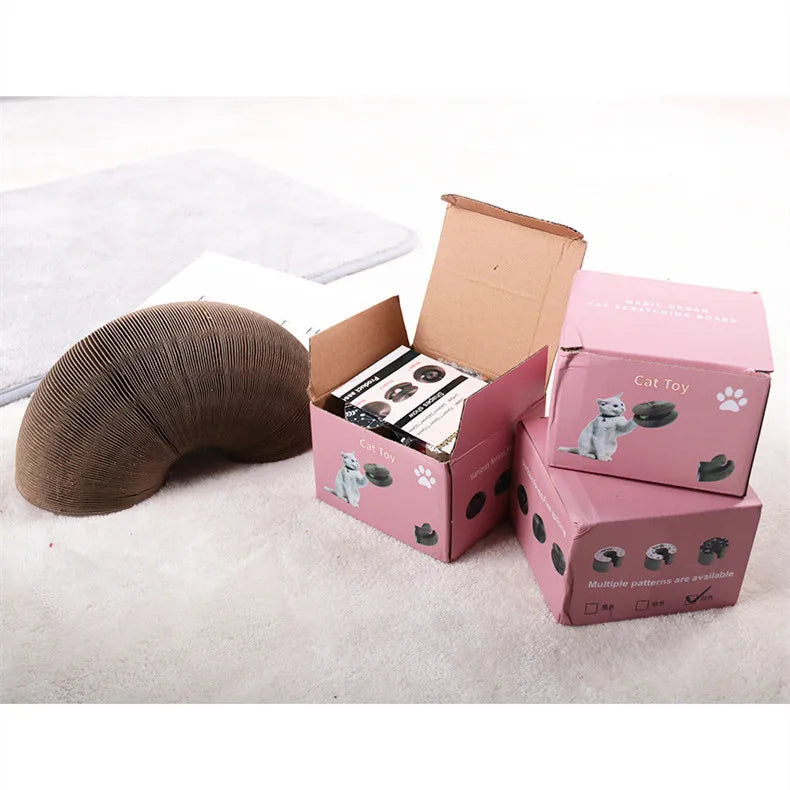 Top Hot Sale Popular Cat Toys Magic Pet Cardboard Cat Scratching Board Interactive Cat Toy Shape Change Toys Cat Scratch Toy
